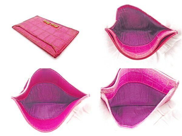 【美品】MIUMIU名刺入れ カードケース クロコダイル型押し miu miu 名刺入れ クロコダイル型押し ミュウミュウ - メルカリ