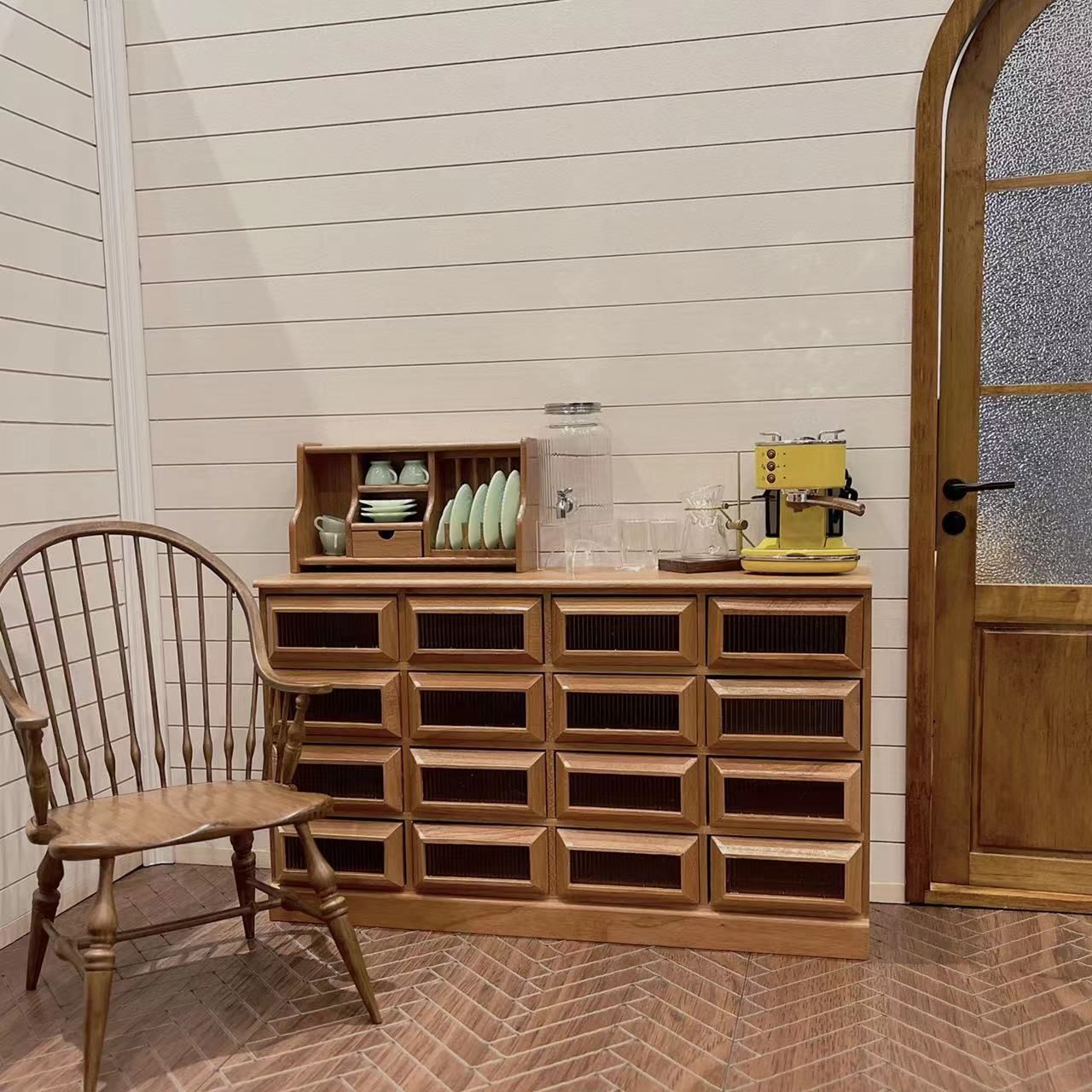 ミニチュア 1/6 木製チェスト 引出収納棚