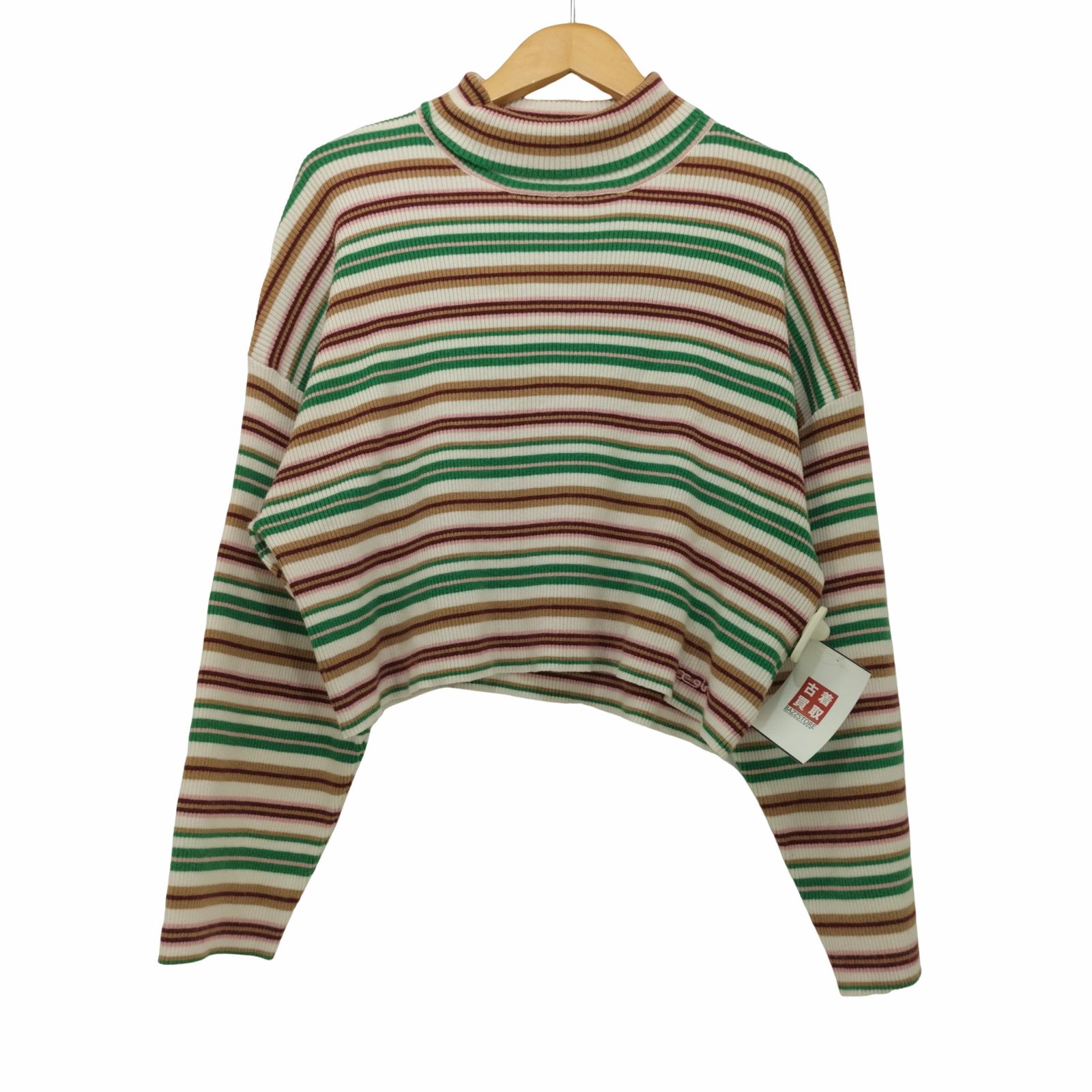 エックスガール X-girl STRIPED HIGH NECK KNIT TOP ニット レディース ONE SIZE メルカリ