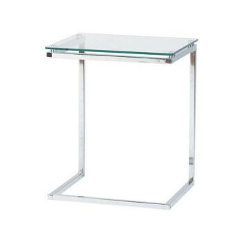 サイドテーブル ステンレス ホワイトガラス 東谷 サイドテーブル 購入 クリア PT-15CL 東谷 サイドテーブル クリア