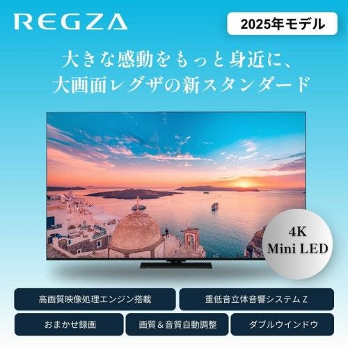 4 K Mini LED液晶テレビ レグザ 65 V型 REGZA Z 770 R