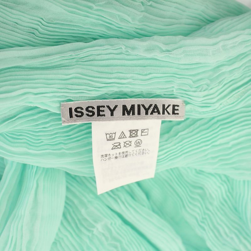 イッセイミヤケ ISSEY MIYAKE 24SS カットソー 長袖 ハイネック ストレッチ シアー シースルー 2 水色 ライトブルー /BB レディース イッセイミヤケ ISSEY MIYAKE カットソー 長袖 ハイネック