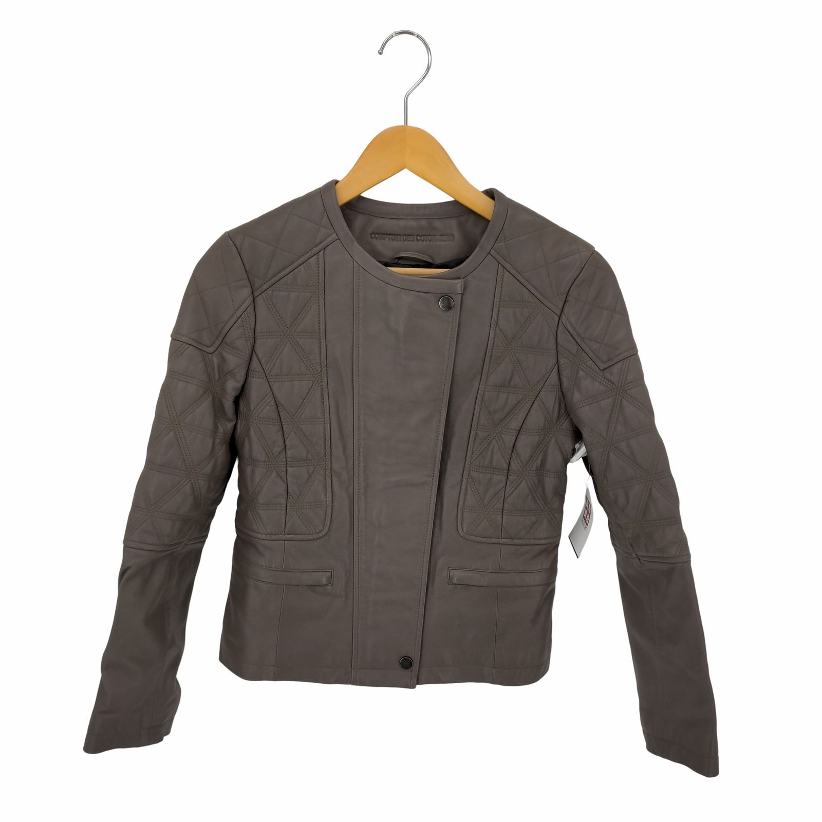 『コントワーデコトニエ』ライダースジャケット レザー 羊革 ラビットファー 9 Comptoir des cotonniers - コントワーデコトニエ ラビットファー付 羊