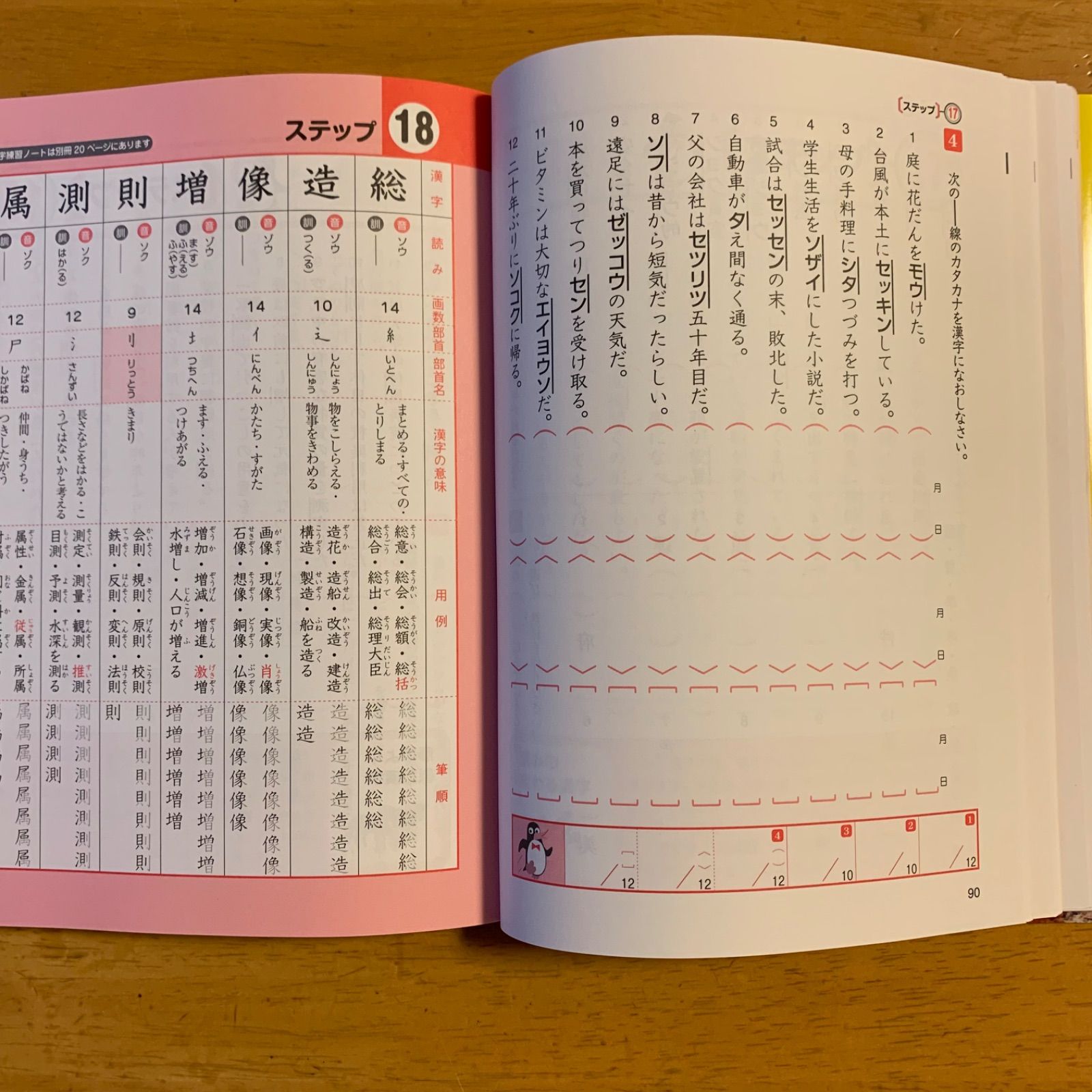 漢検４級漢字学習ステップ 改訂四版/ 実物大過去問本番チャレンジ 4級セット - 本