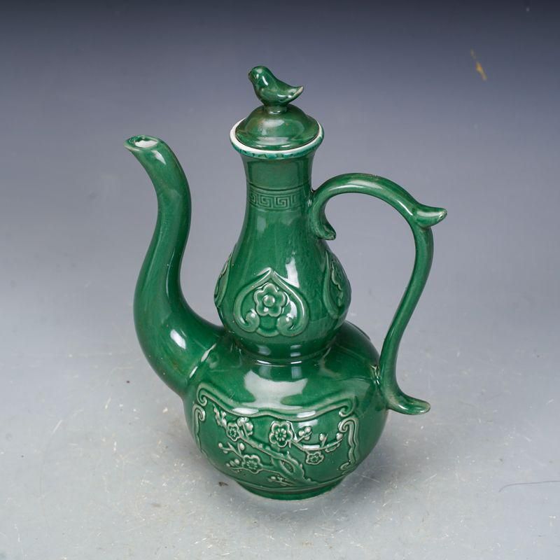 孔雀緑釉双蟾竜紋壺 景徳鎮 陶磁器 現代工芸品 美術品 装飾品 置物 孔雀緑釉双蟾竜紋壺 景徳鎮 陶磁器 現代工芸品 美術品 装飾品