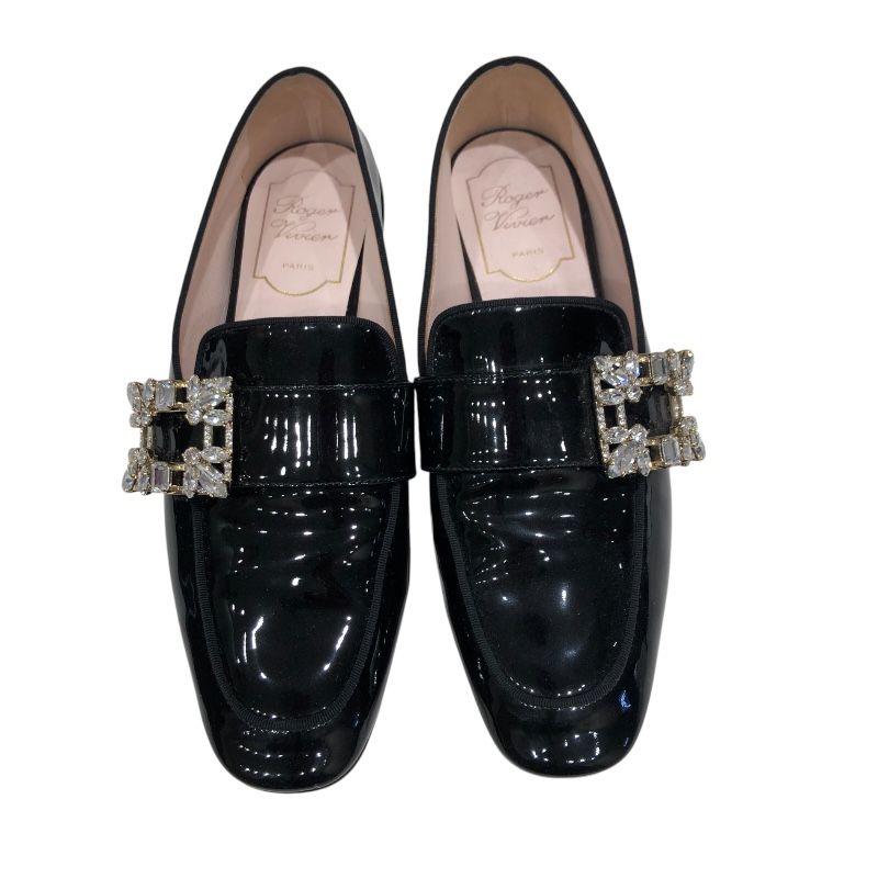 VIVIER ストラスバックルパテンドパンプス