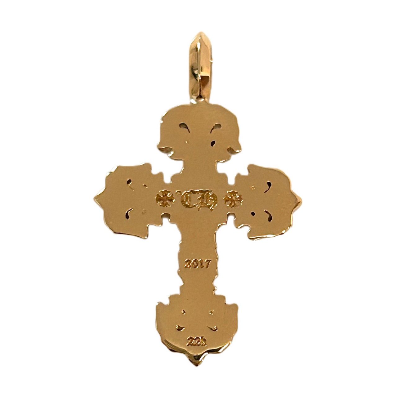 【新品未使用】CHROME HEARTS クロムハーツ 22k CHARM FILIGREE CROSS TINY GLD タイニー フィリグリークロス ネックレス トップ チャーム 8.2g 保証書無修正 プレゼント