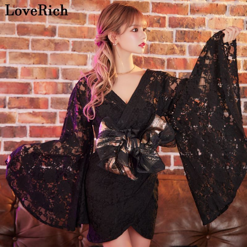 LoveRich ラブリッチ 総レース 着物 ドレス Amazon.co.jp: [LoveRich] ラブリッチ 総レース ふわふわ