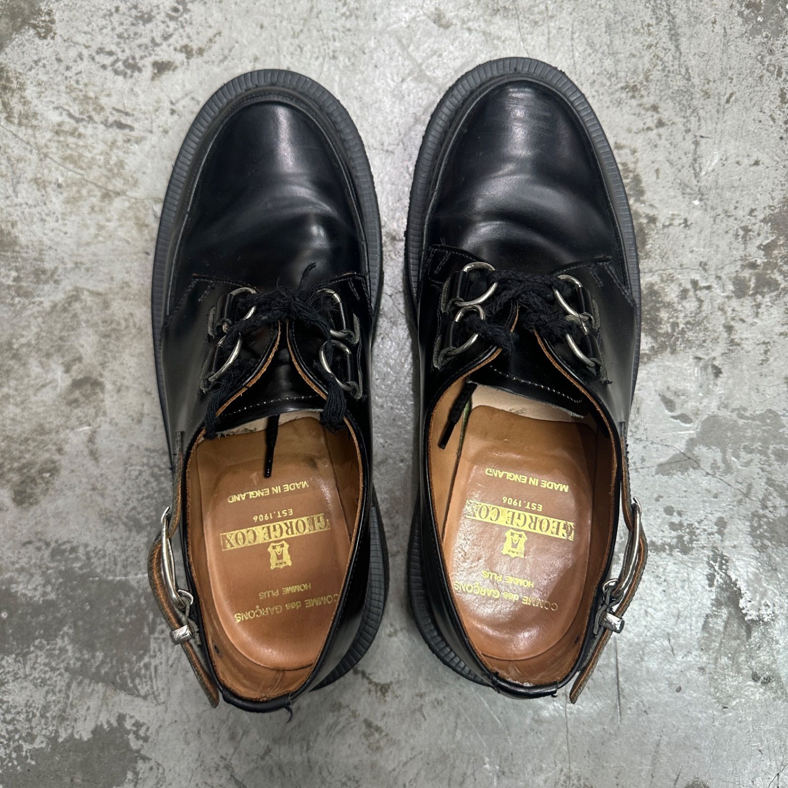 COMME des GARCONS HOMME PLUS GEORGE COX 18AW D Ring Cut Out Shoe