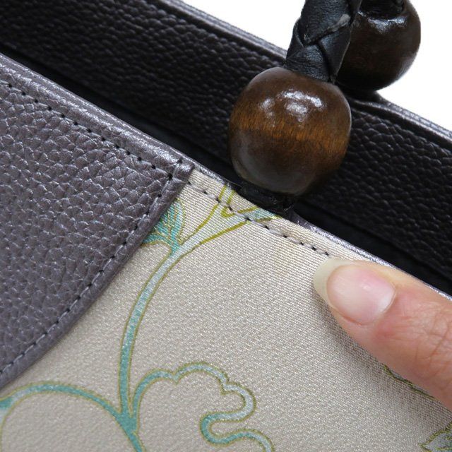 バッグ 草履 2点セット 和装小物 24cm Lサイズ 葡萄唐草模様