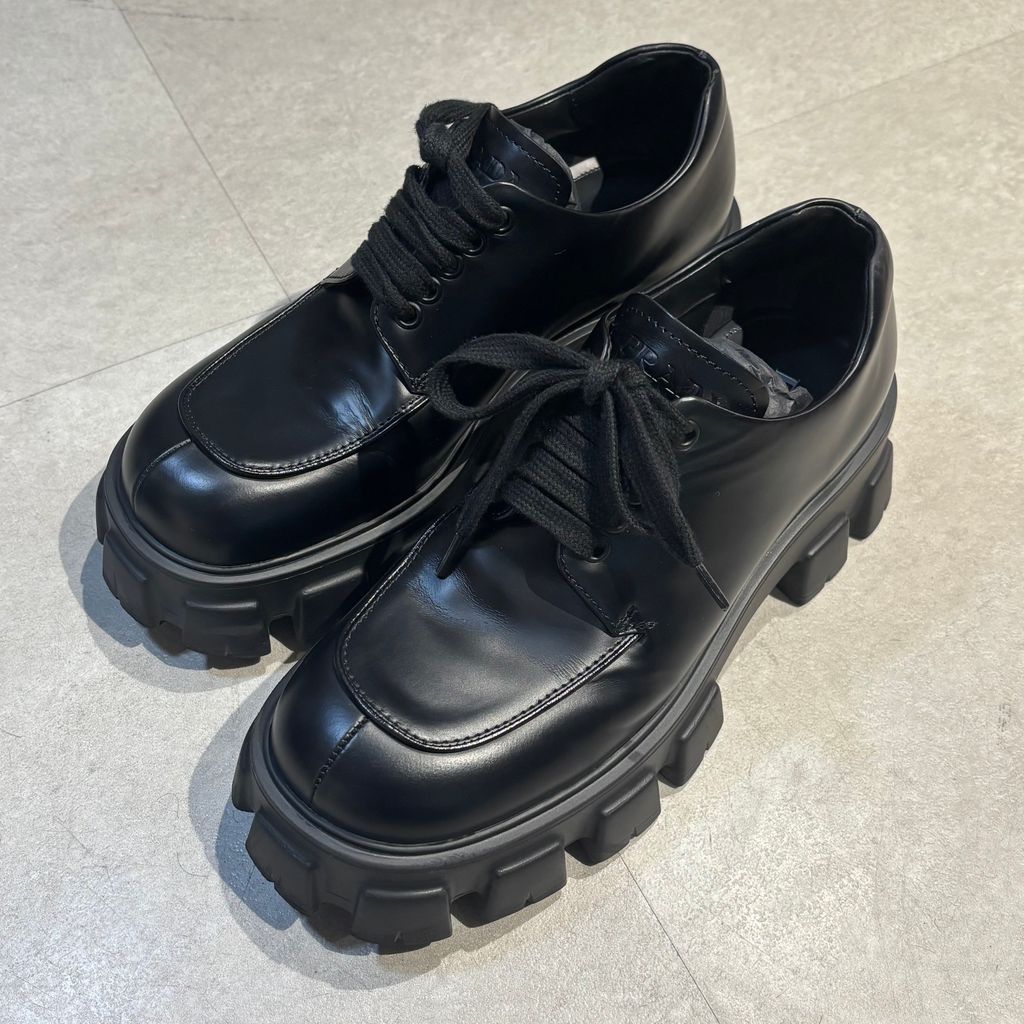 PRADA プラダ Monolith Race-up Derby Shoes モノリス ダービー