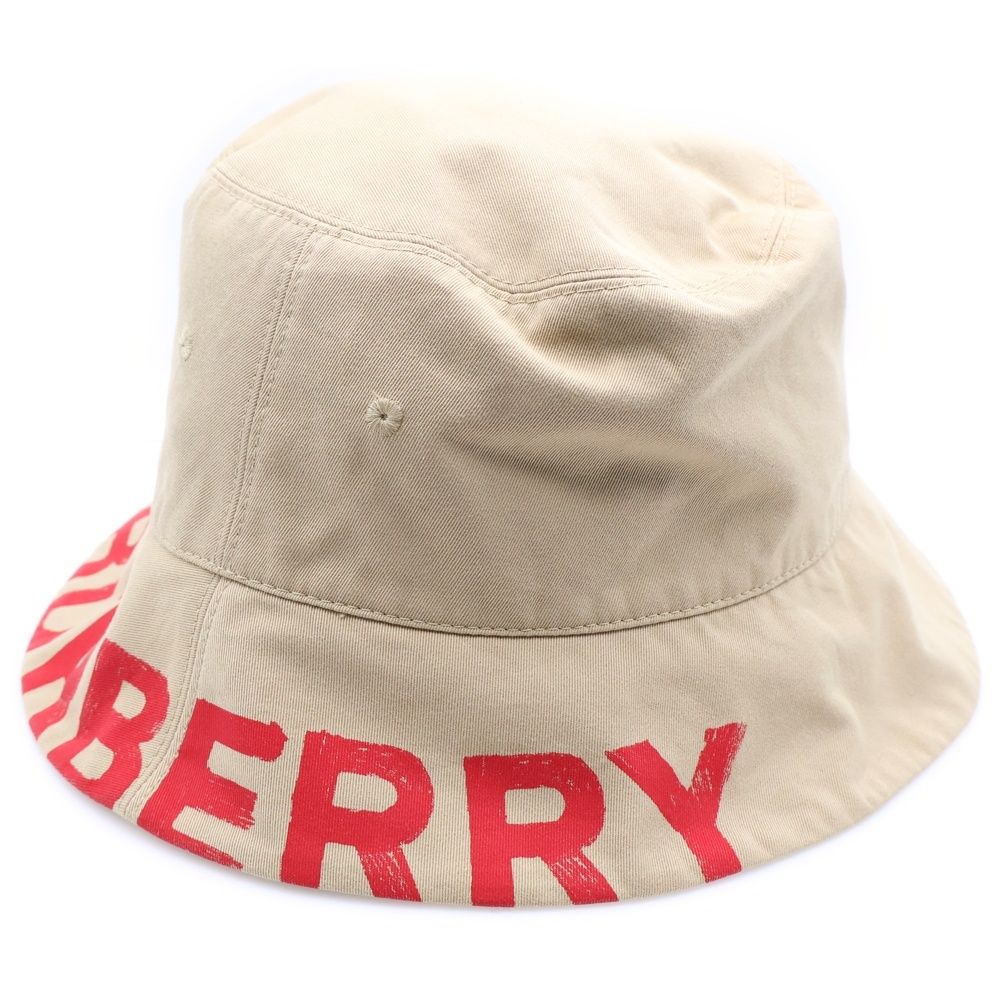 BURBERRY バーバリー ロゴプリント ノバチェック バケットハット ベージュ 8037598
