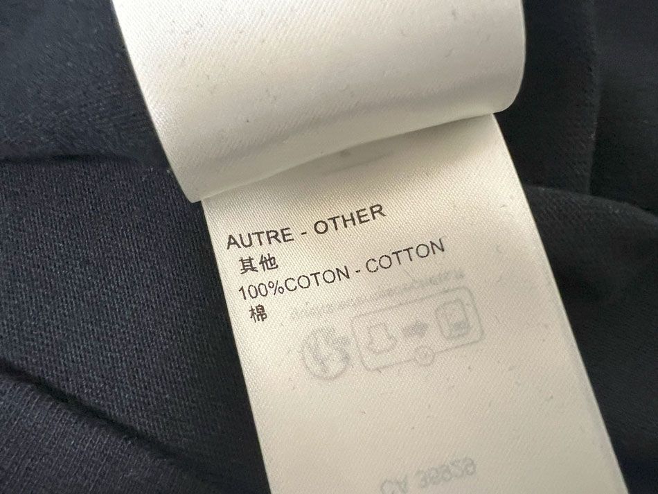 LOUIS VUITTON ルイヴィトン レディース コントラスト トリム Tシャツ トップス ブラック チェーン Sサイズ RW232W OB0 FPTS37 LOUIS VUITTON ルイヴィトン レディース コントラスト トリム T