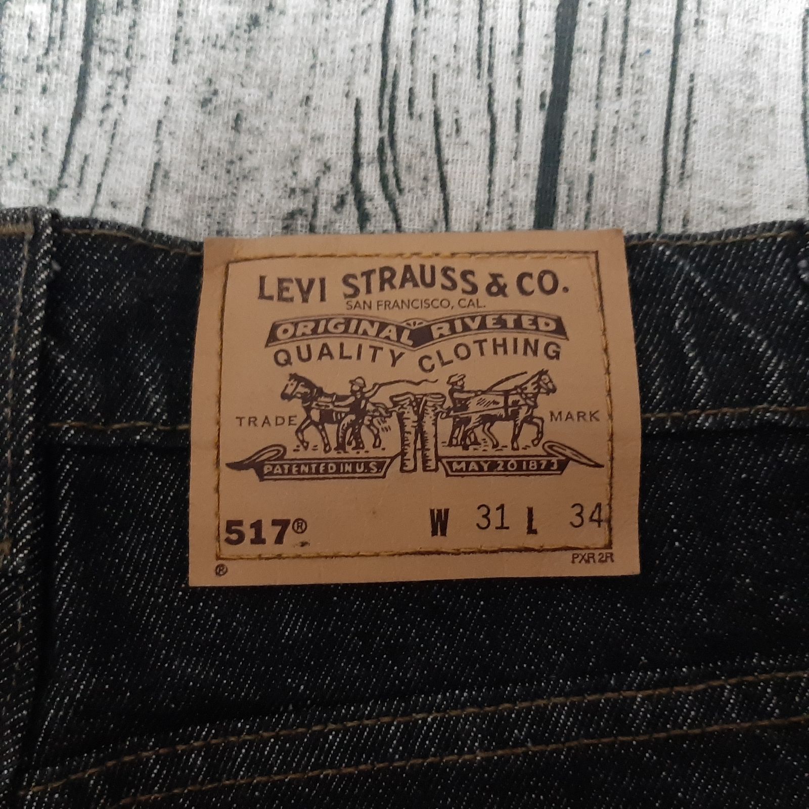 W31】先染めブラック Levi's 517 デッドストック 97年 USA製 黒 90s