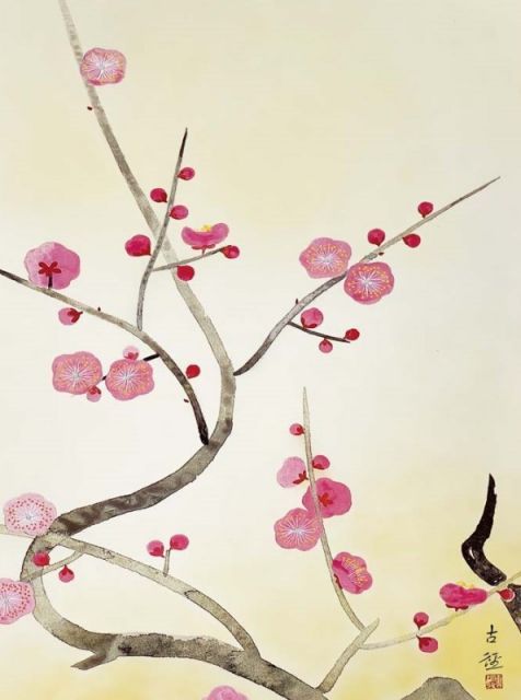 種類3：f8 額絵 小林古径 紅梅 f8・f6・f4サイズ 日本の名画シリーズ