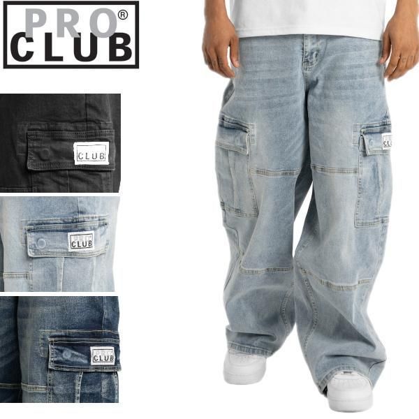 大学 割引 ブラック (プロクラブ) ヘビーウエイトDenim バッギーデニム パンツ
