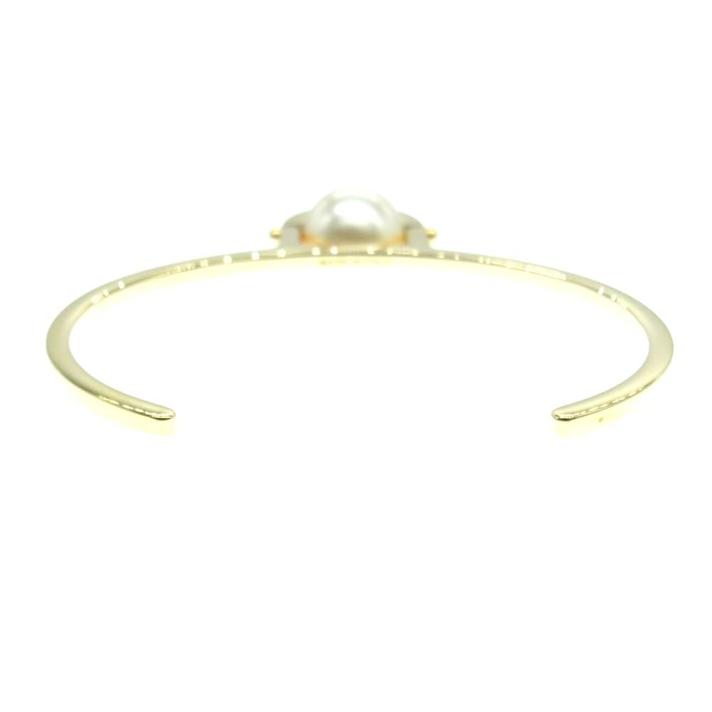 Chloe クロエ ブレスレット パール付き バングル ゴールド系【中古