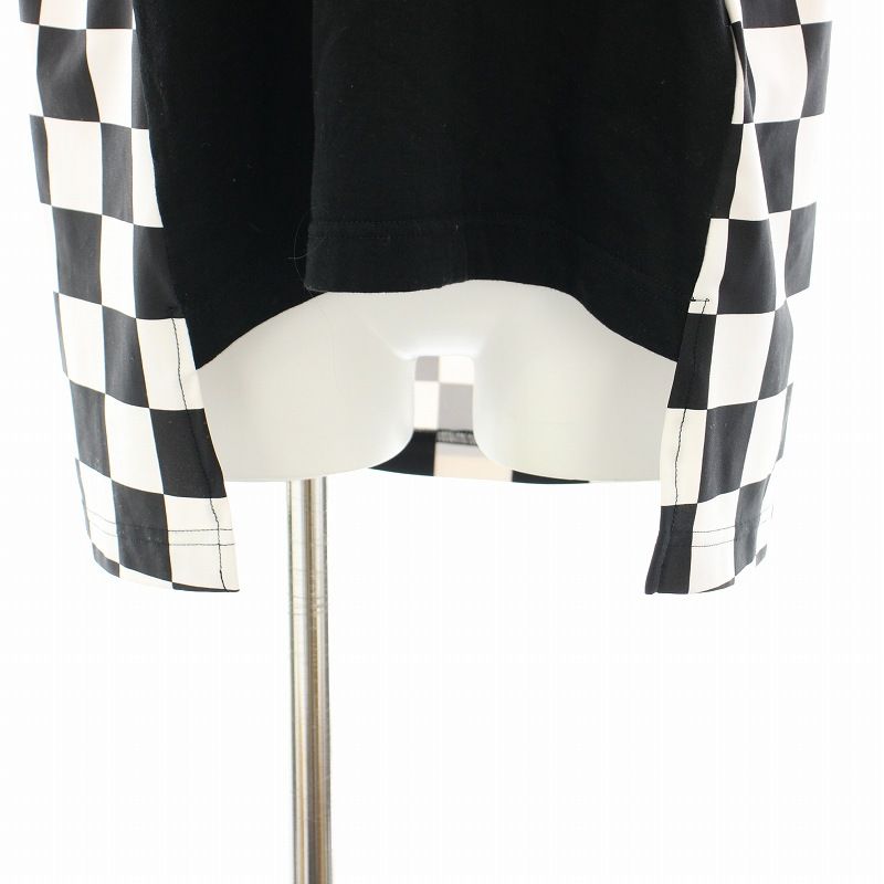コムデギャルソン COMME des GARCONS AD2021 Tシャツ カットソー 半袖 ブロックチェック柄 XS 黒 ブラック 白 ホワイト GH-T020 /YT レディ コムデギャルソン COMME des GARCONS AD2021 Tシャツ カットソー