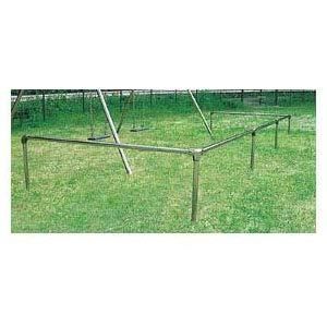 【新品・3営業日で発送】浅野金属工業 安全柵 中型4連ブランコ用(四角L字)