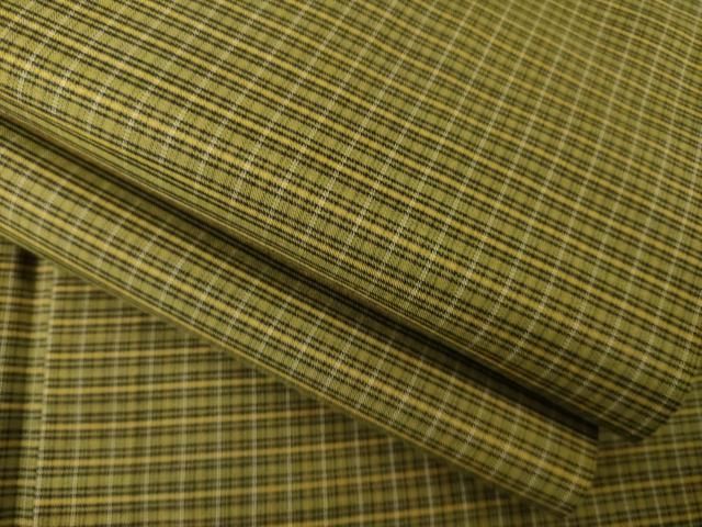 平和屋着物●男性 紬 格子 正絹 AABA6705ck