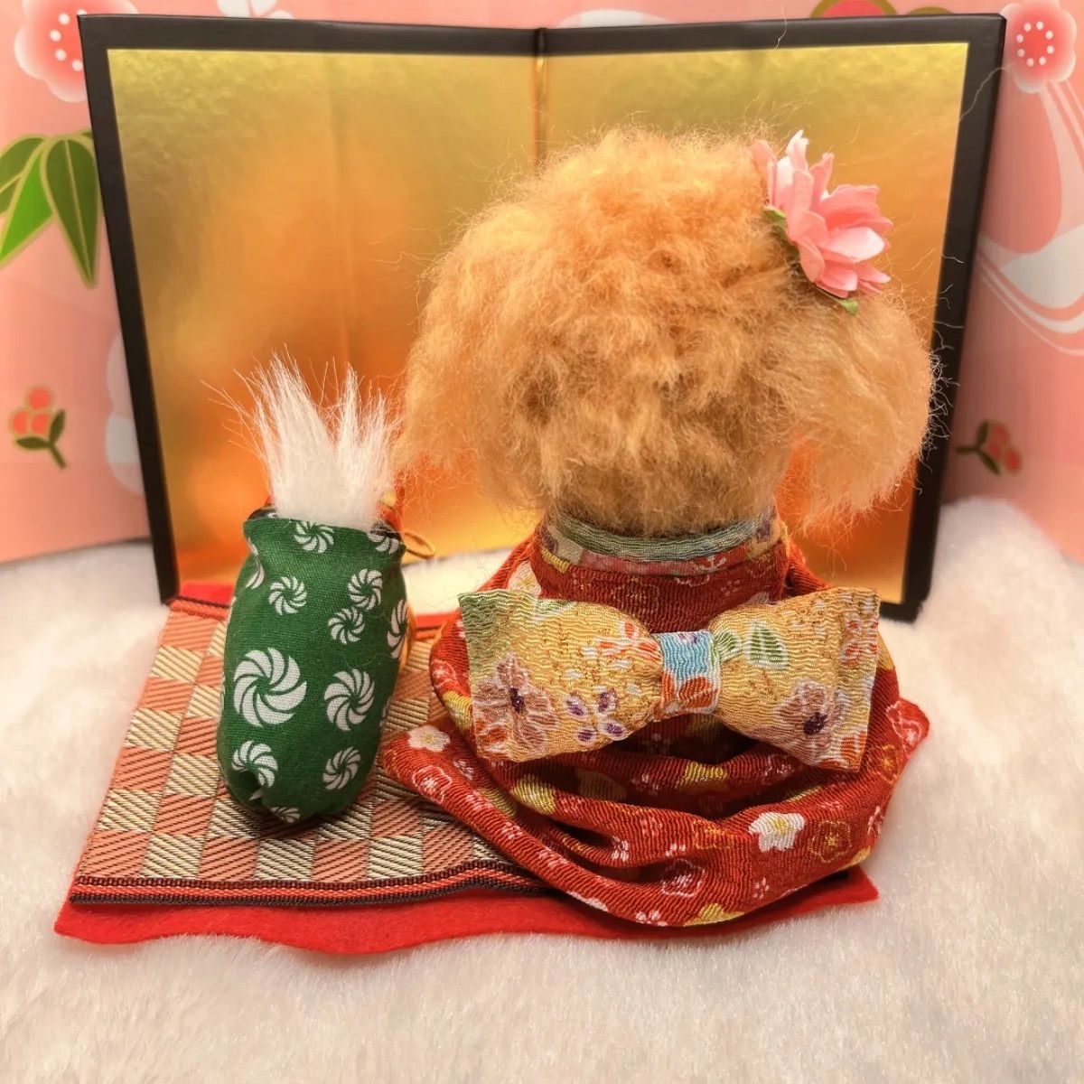 ⭐︎お正月 着物 トイプードル♡ 羊毛フェルト⭐︎ - メルカリ