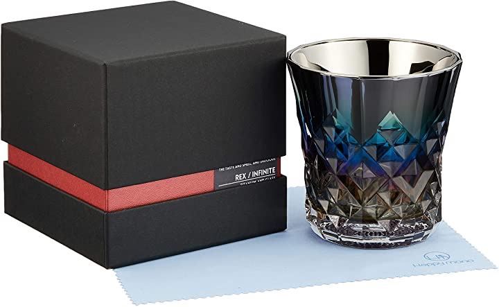 SunFly PROGRESS ロックグラス チタンミラー 日本製 ウィスキー ワイン 焼酎 ハイボール お酒がまろやかに クロス付 Rex infinite Rex