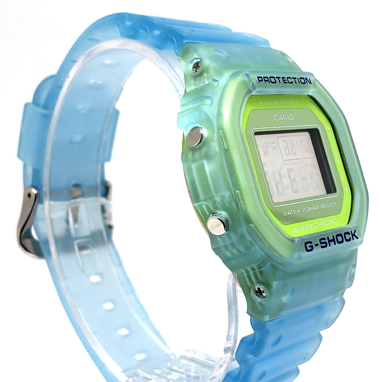 【極美品】G-SHOCK DW-5600LS-2DR スケルトンブルー G-SHOCK CASIO DW-5600LS-2 スケルトンカラー ブルー スクエア