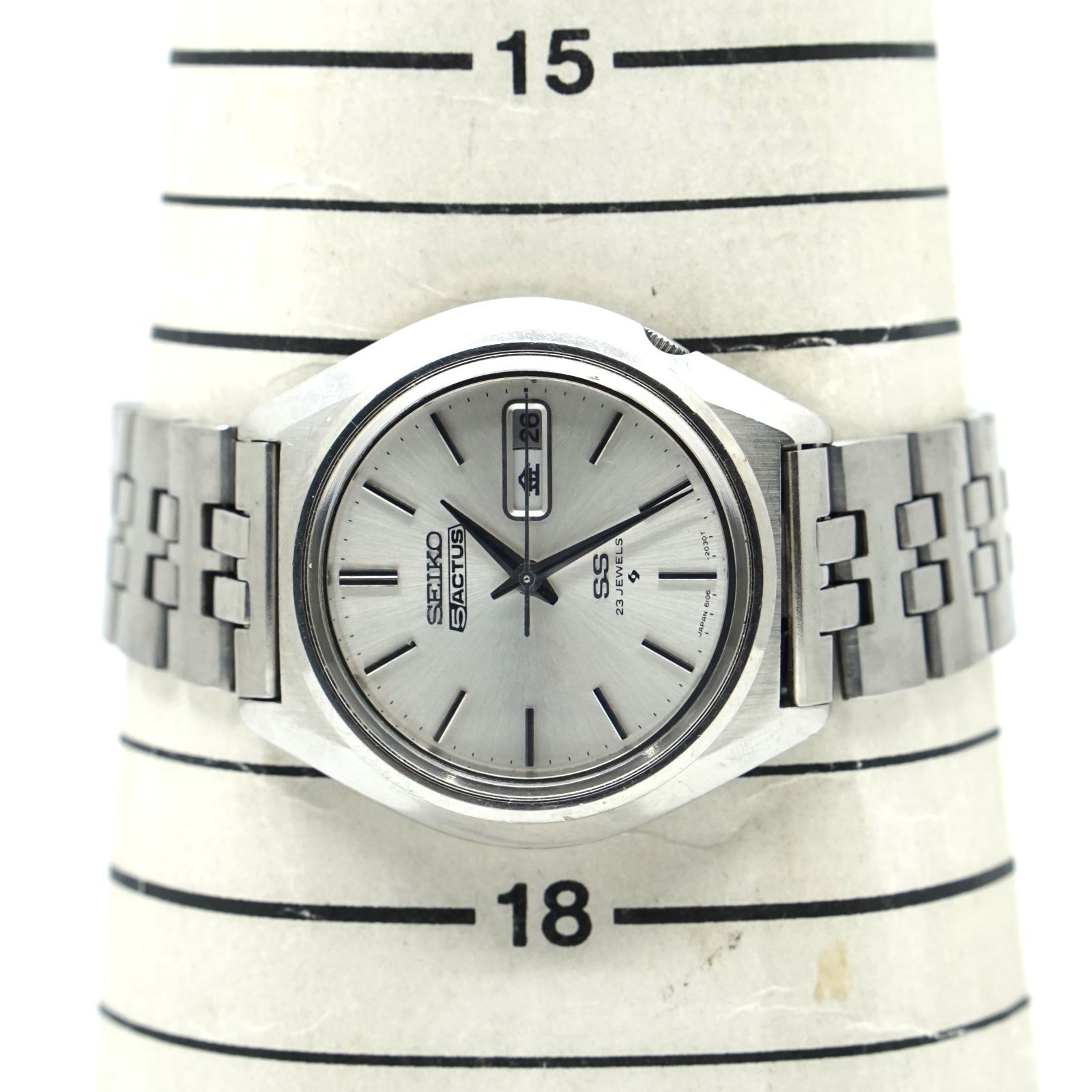 ジャンク品 セイコー SEIKO 5 アクタス 6106-7580 SS 23石 自動巻き 25 
