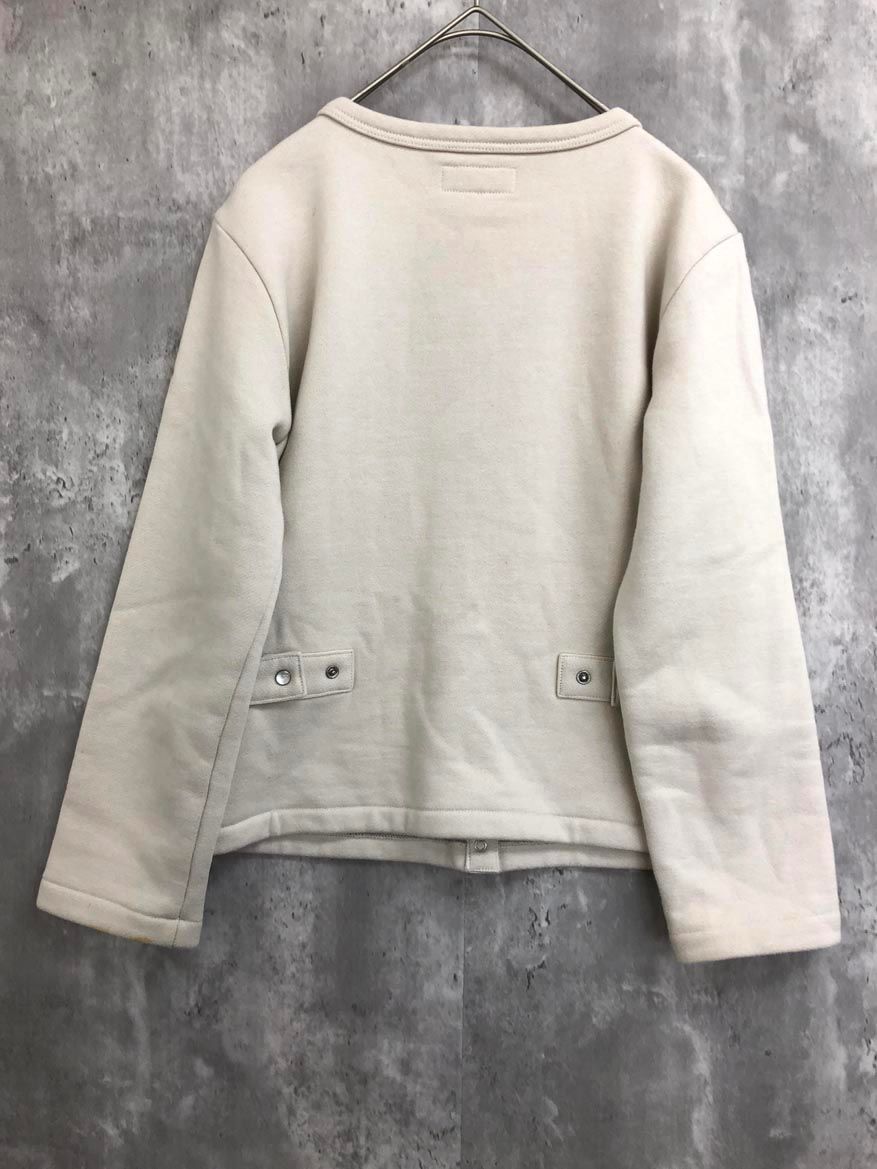 アニエスベー裏起毛カーディガン プレッショ#クリーム agnes b アニエスベー 裏起毛 プレッション カーディガン size1