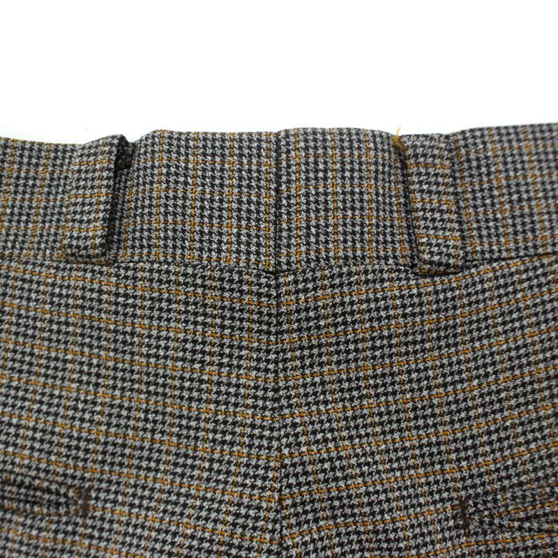 MAHF SUPPLY クラシックパンツ 茶色 チェック柄 MAHF SUPPLY クラシックパンツ 茶色 チェック柄