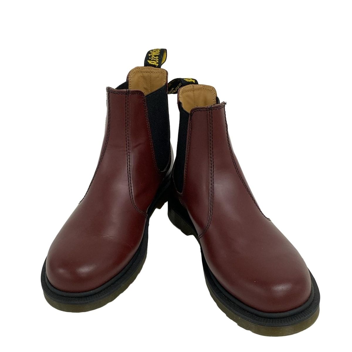 Dr.Martens ドクターマーチン ショートブーツ 39 レディース - ボルドー サイドゴア レザー