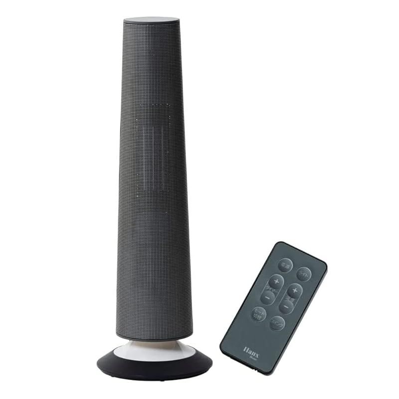 アイリスプラザ ヒーター 暖房 ハイパワー速暖 Hanx-Home 首振り イルミネーション セラミックヒーター 転倒時自動OFF機能 1200W ダークグレー HA-L03G 0