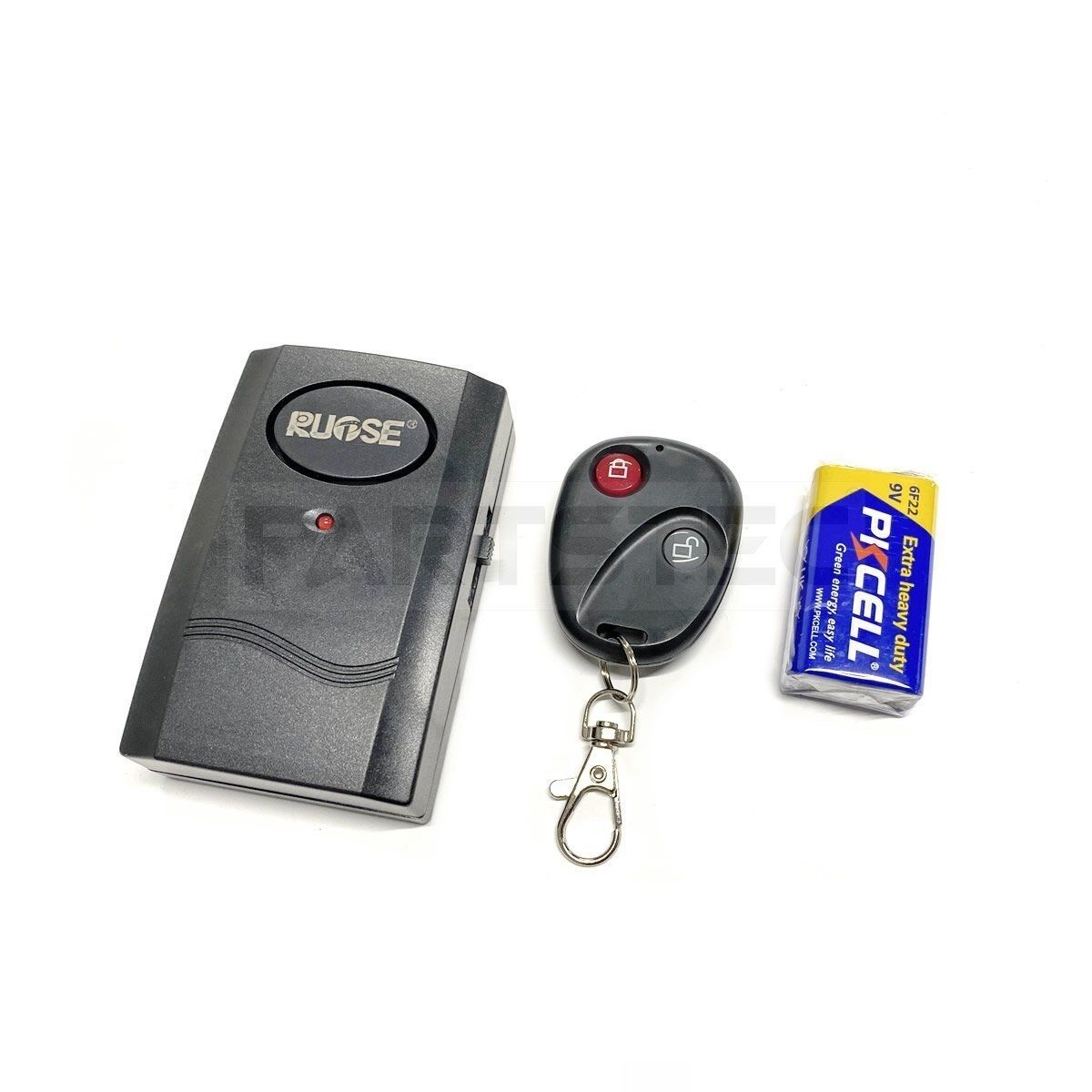 盗難防止 セキュリティ アラーム 振動感知型 ワイヤレス ブザー リモコン 自動車 バイク 配線不要 防犯ブザー 自転車 警報器 / 158-32 ネコポス