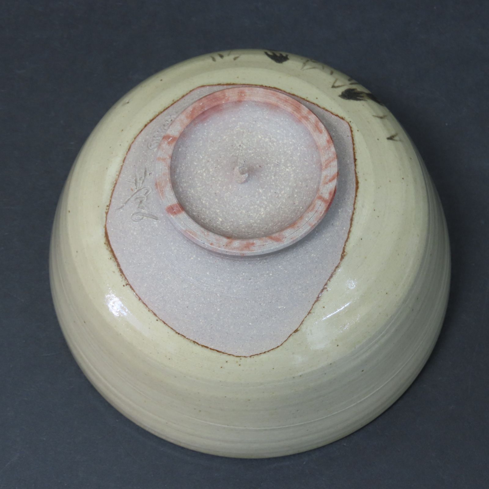 0054 美品 黒井一楽 真作保証 茶道具 虫明焼 抹茶茶碗 在銘 共箱