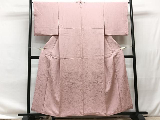 平和屋着物●本草木染作家　瑞寶　色無地　甚三紅色　正絹　逸品　AABE1656fy 平和屋着物□本草木染作家 瑞寶 色無地 甚三紅色 反端