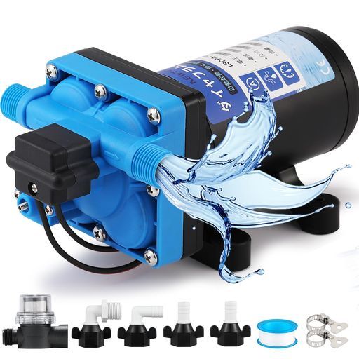 NEWTRYダイヤフラムポンプ42シリーズ給水排水ポンプ17.5L|min70Psi揚程48m110V自吸式自動起動 停止圧力スイッチ圧力調整 庭の水やり 液体充填 キャンピングカー 家庭用水など用