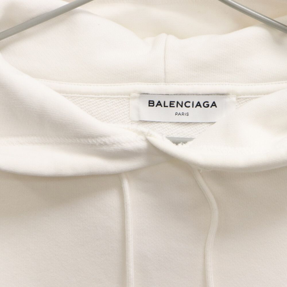 BALENCIAGA (バレンシアガ) 17AW Back Logo Hoodie 492264 TXK29 バックロゴプルオーバーパーカー  フーディー ホワイト