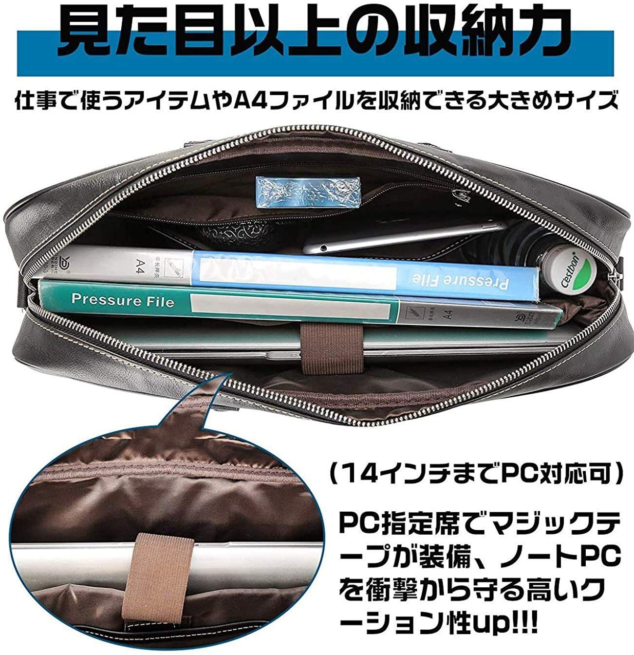 雅革 ビジネスバッグ メンズ 本革 牛革 2way 自立 a4対応 ブリーフ