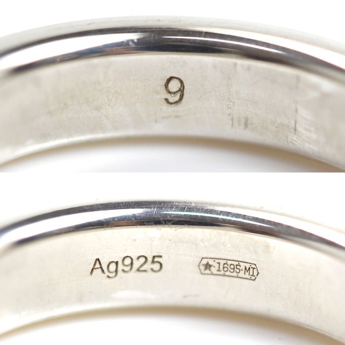 GUCCI グッチ シルバー925 ダイアゴナル インターロッキングG スリム  