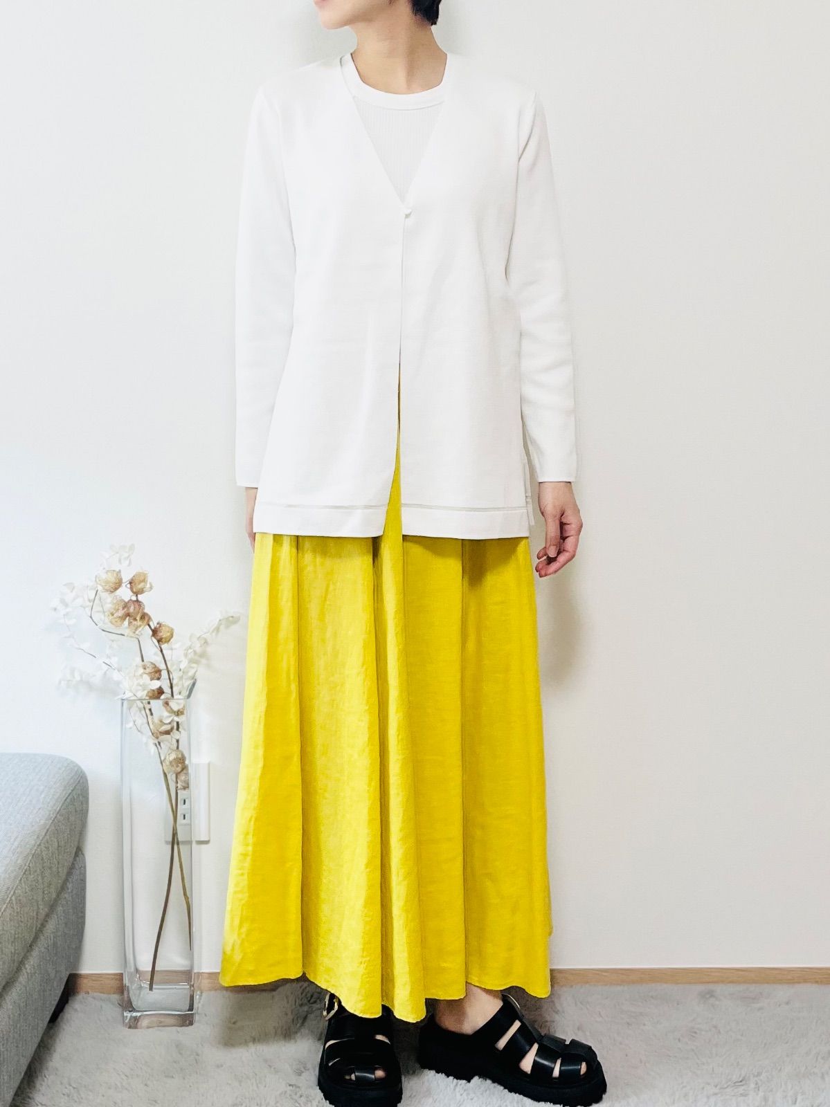 美品 NATURAL LAUNDRY ナチュラルランドリー ボーダー ニット