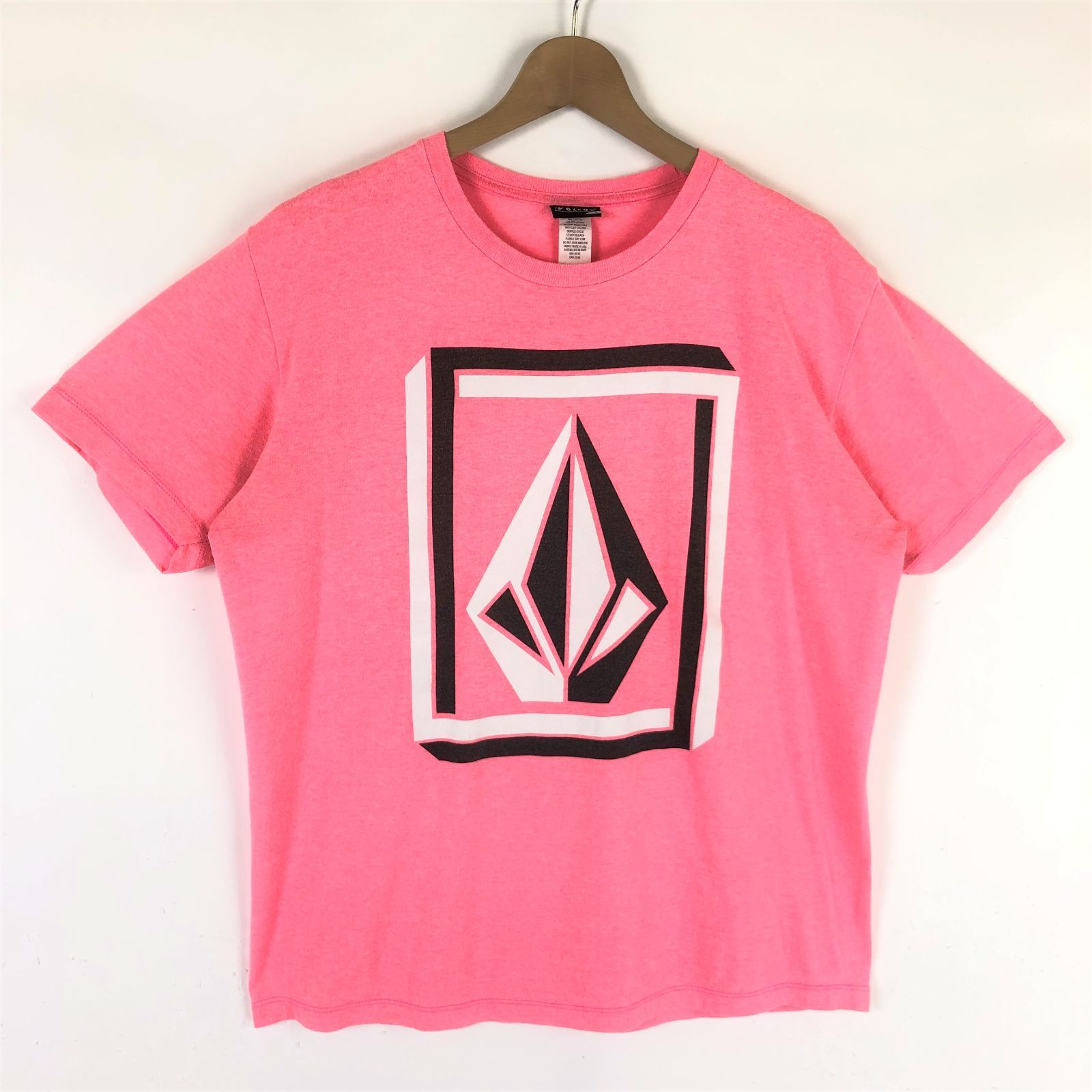 ボルコム VOLCOM Tシャツ ボルコムストーン USA製 ピンク L 古着