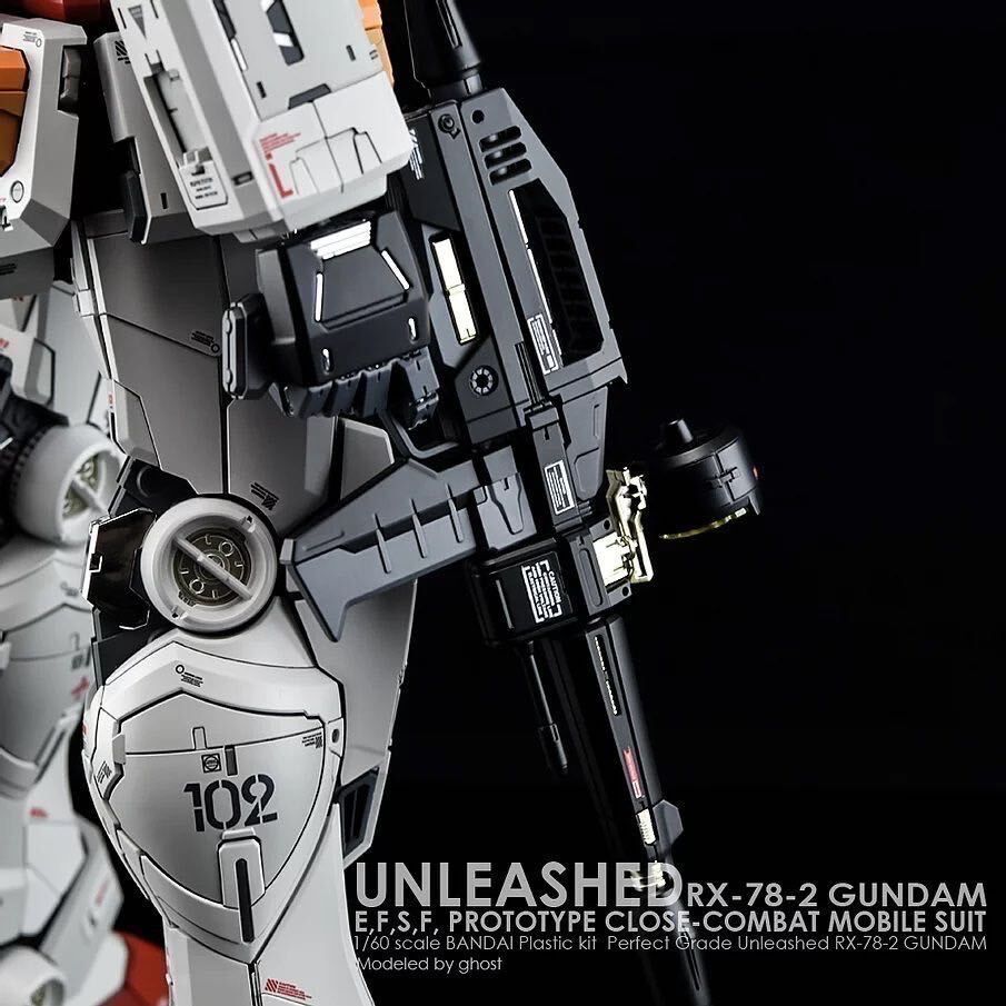 PG UNLEASHED 1/60 RX-78-2 ガンダム用水転写式デカール3枚