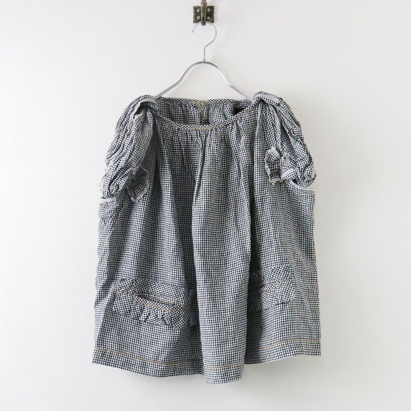 AD2020 tricot COMME des GARCONS トリココムデギャルソン ギンガムチェック変形プルオーバーブラック ブラウス【2400013452205】 AD2020 tricot COMME des GARCONS トリココムデギャルソン ギンガム