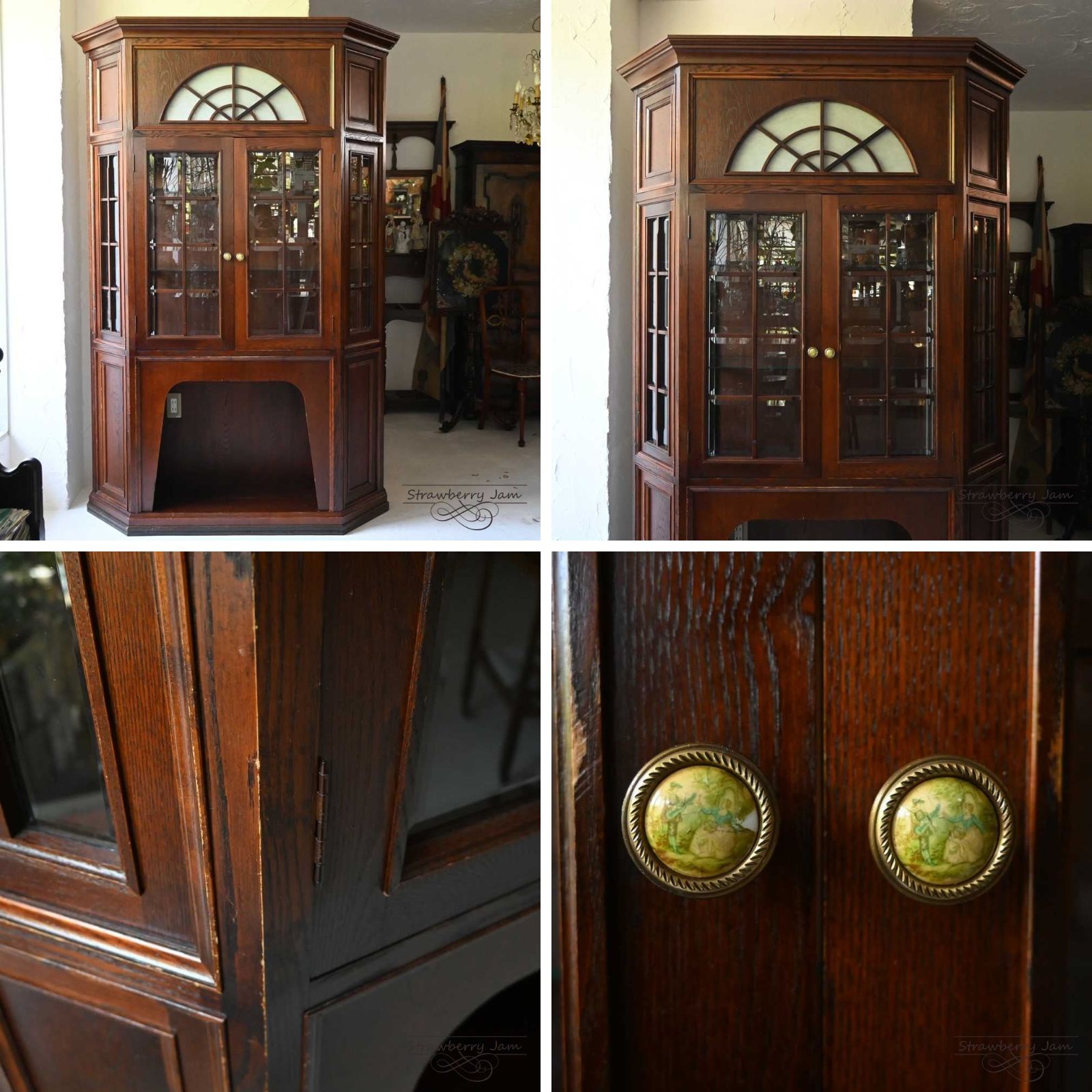 IFU-346 英国アンティーク ガラスキャビネット ショーケース キャビネット IFU-346 英国アンティーク ガラスキャビネット ショーケース キャビネット