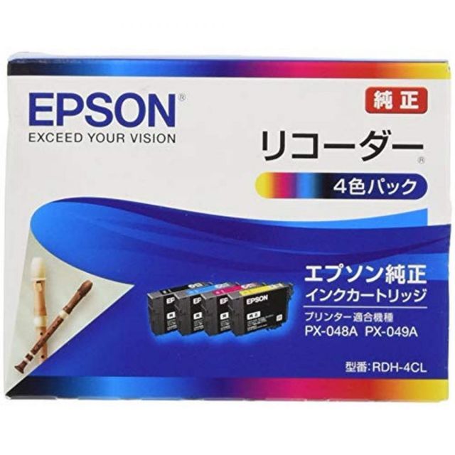 エプソン(EPSON) 純正インクカートリッジ RDH-4CL 4色パック(ブラック、シアン、マゼンタ、イエロー) リコーダー