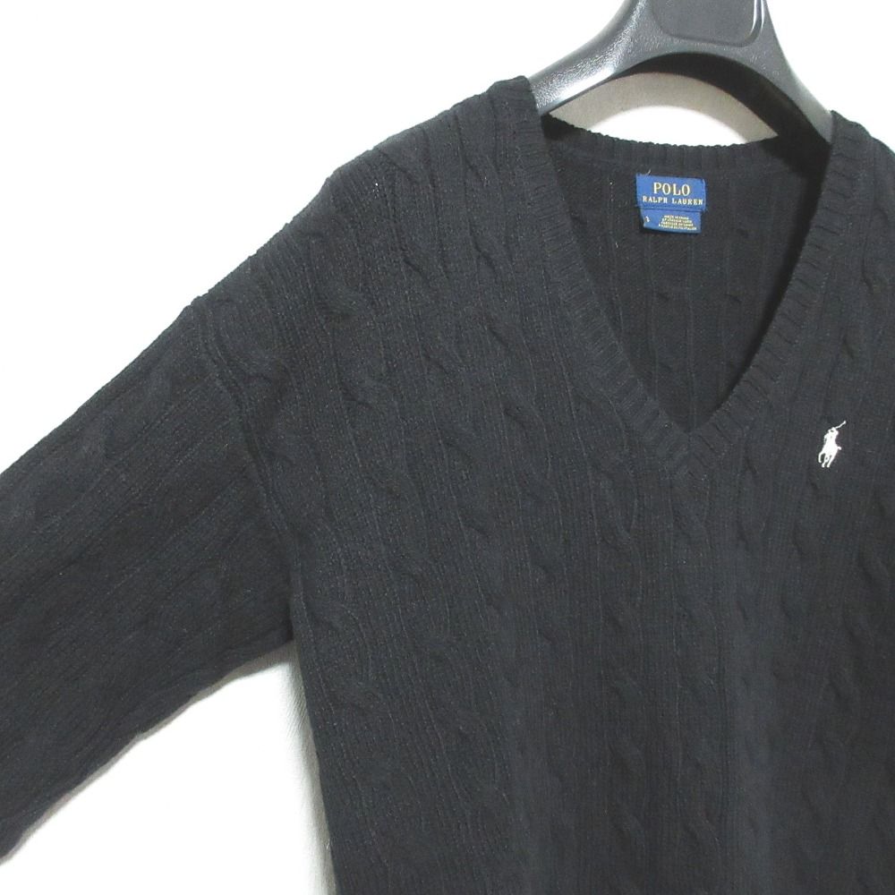 美品 POLO RALPH LAUREN ポロラルフローレン カシミヤブレンド V