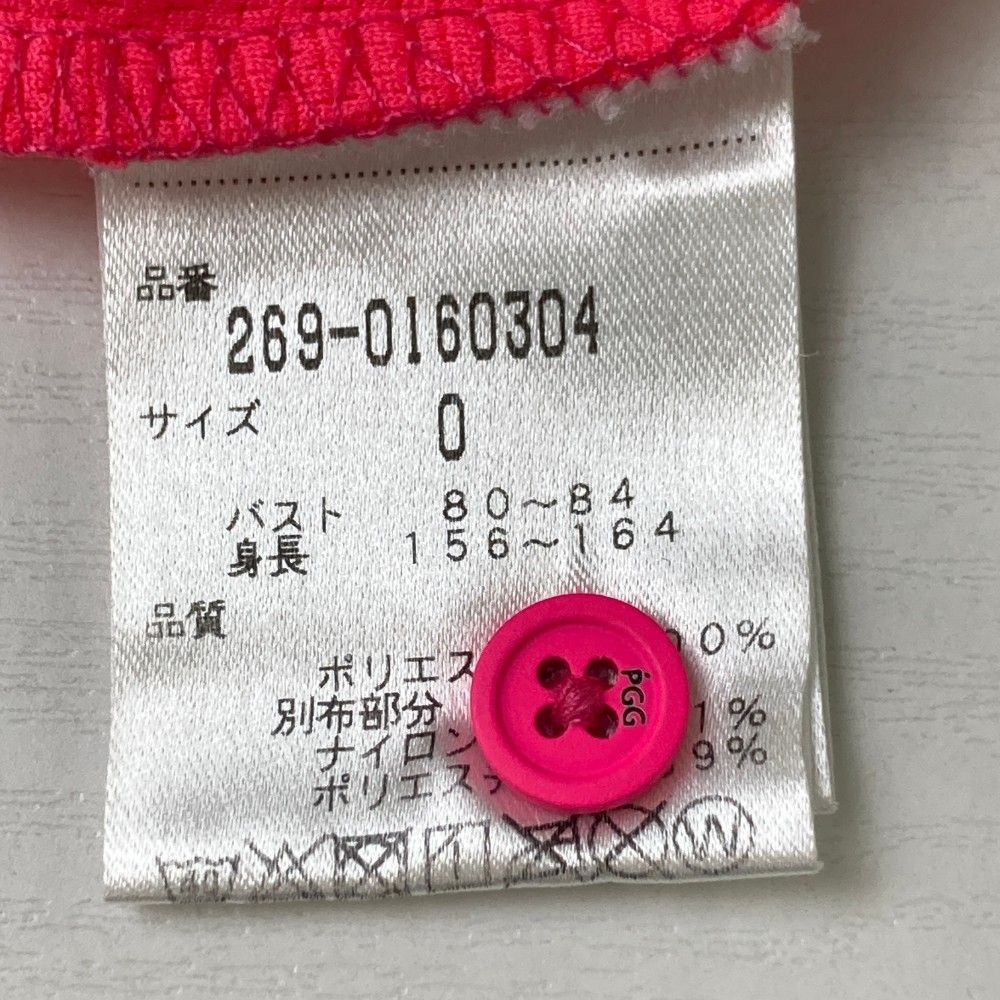 PEARLY GATES PGG メッシュスリーブレスポロ シャツサイズ0 PEARLY