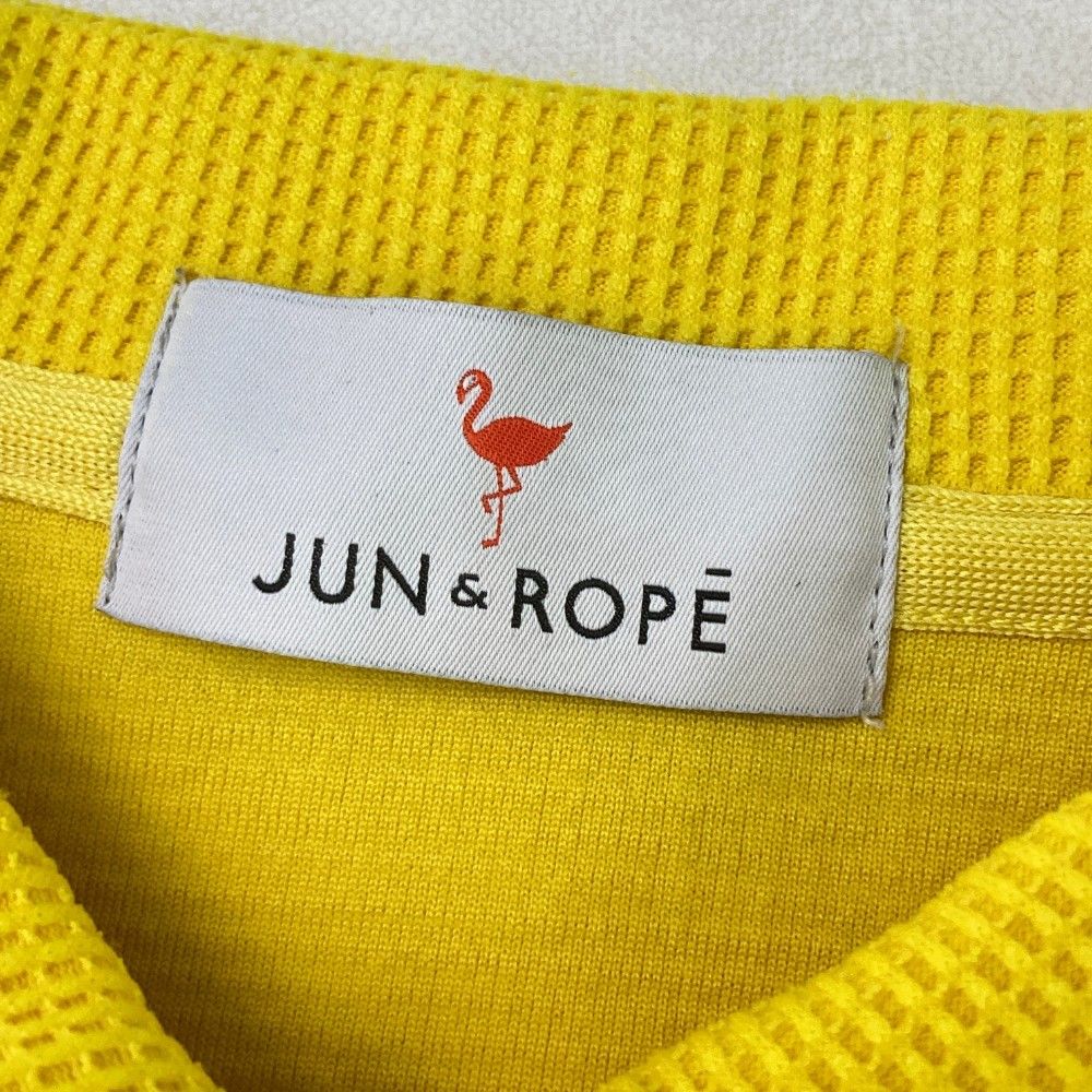 サイズ：M JUN&amp;ROPE ジュン アンド ロペ  フレアスリーブポロシャツ  イエロー系 [240101411577] ゴルフウェア レディース ストスト JUN&ROPE ジュン アンド ロペ フレアスリーブポロシャツ