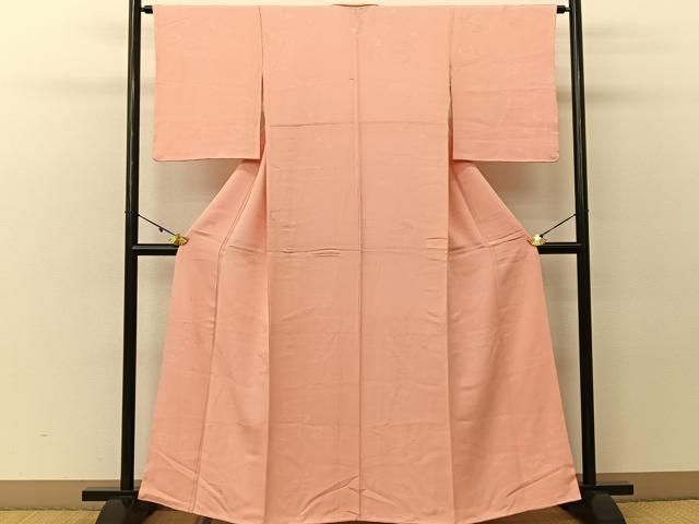 平和屋着物□上質な色無地 芝草花地紋 紅藤色 ますいわ屋扱い 正絹