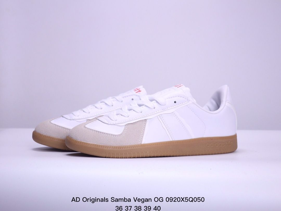 セール　新品　アディダスadidas originals Samba Veganラウンドヘッドバンド滑り止め耐摩耗性低ヘルプシューズスニーカーレディースグレー